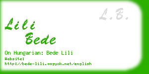 lili bede business card